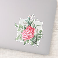 Hermosa carnación rosa de época | Silver BG