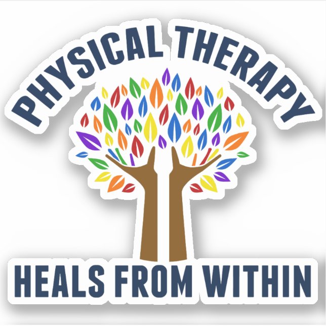 Pegatina Hermosa cita Inspiradora de terapia física (Anverso)