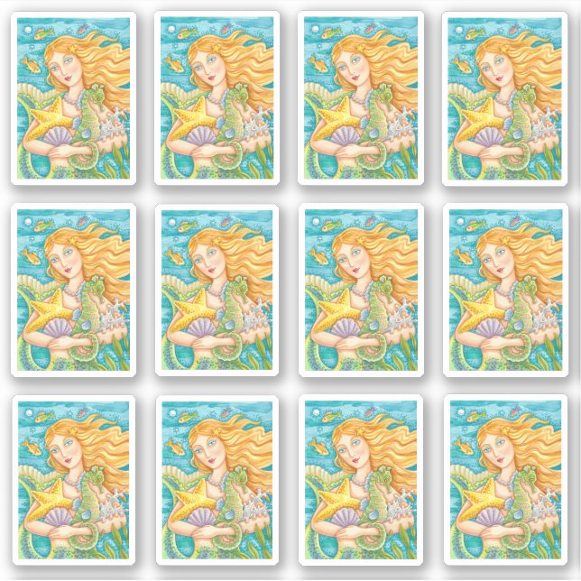 PEGATINA HERMOSA COMERCIALIDAD, TRASTORNOS DE PESCADO Y MAR (Anverso)