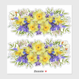 Pegatina Hermosa flor de primavera Personalizado de vinilo 