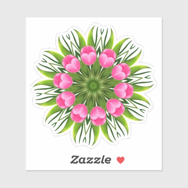 Pegatina Hermosa Flor Mandala Design-79358 (Hoja)