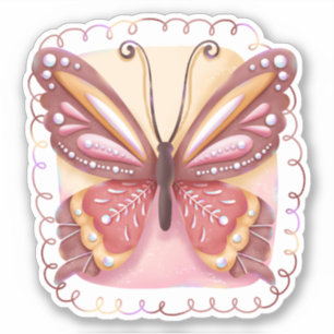 Pegatina Hermosa mariposa