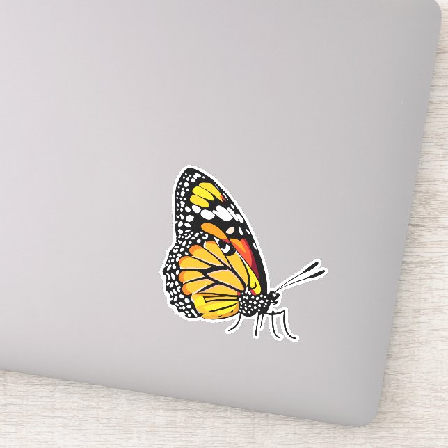 Pegatina Hermosa mariposa multicolor (Detalle)