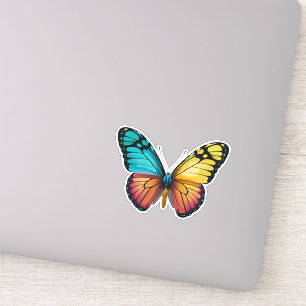 Pegatina Hermosa mariposa multicolor