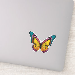 Pegatina Hermosa mariposa multicolor