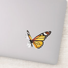 Pegatina Hermosa mariposa multicolor