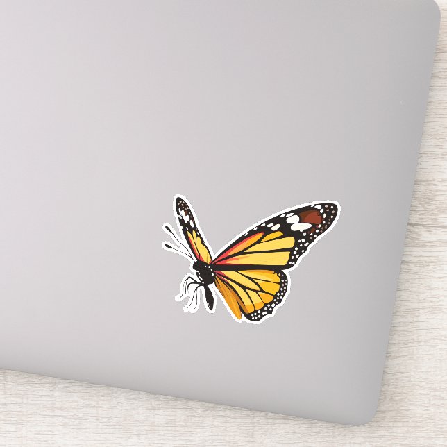 Pegatina Hermosa mariposa multicolor (Detalle)