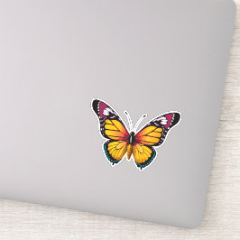 Pegatina Hermosa mariposa multicolor