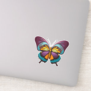 Pegatina Hermosa mariposa multicolor
