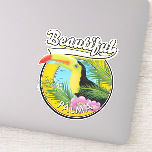 Pegatina Hermosa Palma, logotipo de tucán 