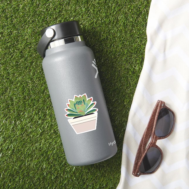 Pegatina Hermosa planta suculenta (HydroFlask Insitu)