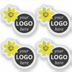 Pegatina Hermosas flores amarillas adorables con imagen de