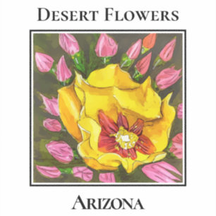 Pegatina Hermosas Flores del Desierto en Arizona