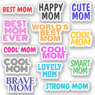 Pegatina Hermosas Palabras para Mamá Genial Adhesivos Lin