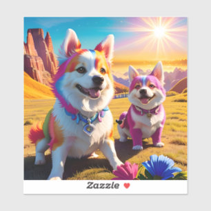 Pegatina Hermoso animal cuatro