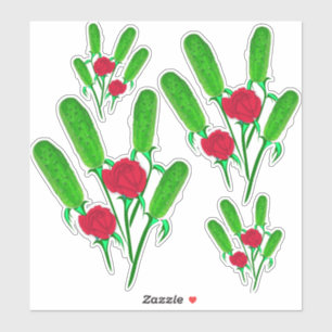 Pegatina Hermoso Bouquet de Pollo con Rosas Thunder_Cove