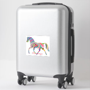 Pegatina Hermoso color arcoiris Caballo Thunder_Cove