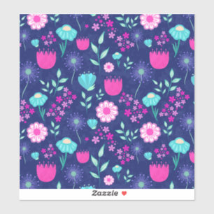 Pegatina Hermoso fondo de patrón floral