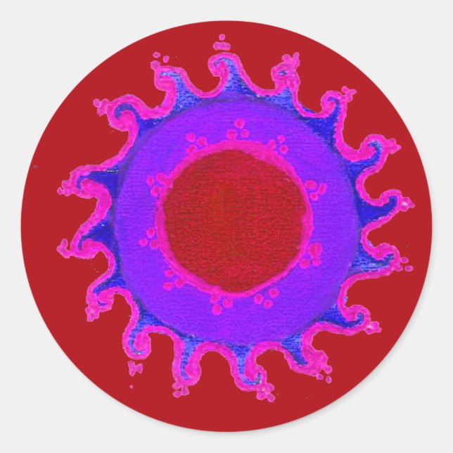 Pegatina Hermoso Impresionante Motif Indio Mehndi Maroon Ar (Anverso)