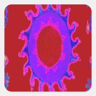 Pegatina Hermoso Impresionante Motif Indio Mehndi Maroon Ar