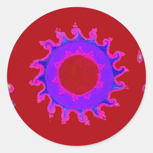 Pegatina Hermoso Impresionante Motif Indio Mehndi Maroon Ar (Anverso)