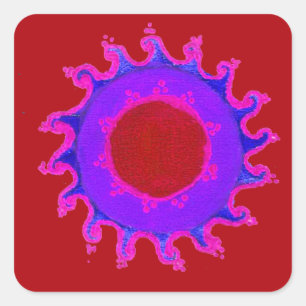 Pegatina Hermoso Impresionante Motif Indio Mehndi Maroon Ar