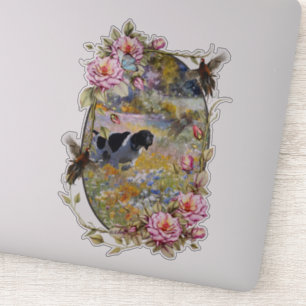 Pegatina Hermoso puntero con faisanes