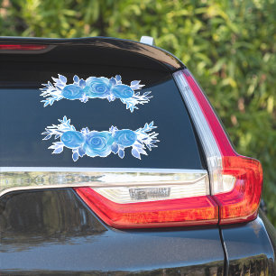 Pegatina Hermosos Rosas de color azul