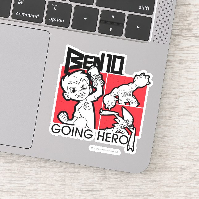 Pegatina Héroe de Ben 10 Going (Detalle)