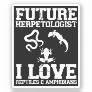 Pegatina Herpetólogo Futuro Herpetología Anfibios