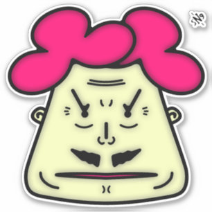 Pegatina Herr Mustache cara personalizado v1