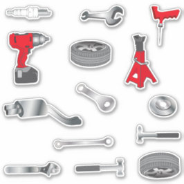 Pegatina Herramientas de mecánica