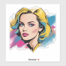 Pegatina Herzensangelegenheit Die verrückt,verliebte Frau 