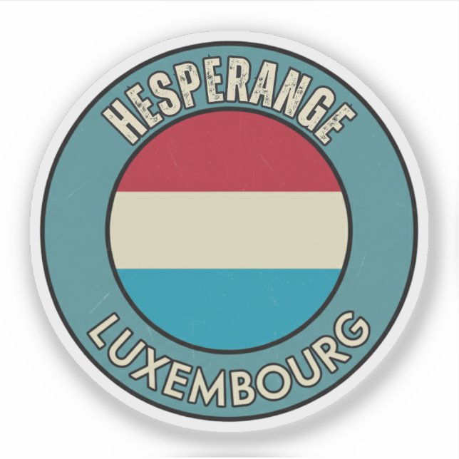 Pegatina Hesperange, Luxemburgo (Anverso)