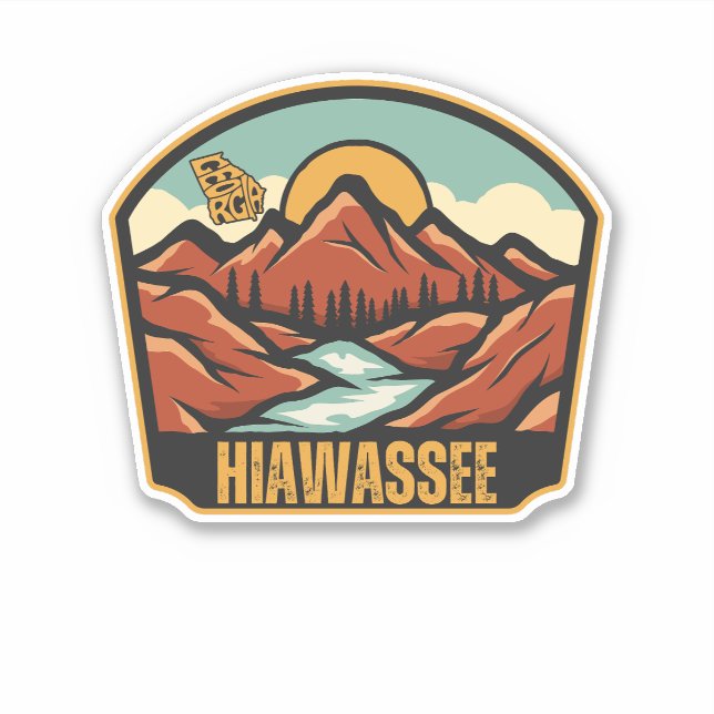 Pegatina Hiawassee, Georgia (Anverso)
