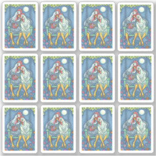 PEGATINA HIDROMASAJE, HEN Y ROOSTER SOBRE EL BAÑO DE PORCHE