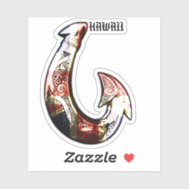 Pegatina HIFlag de Hawaii Tribal Hook