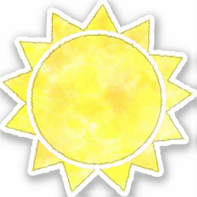 Pegatina Hígado amarillo de sol (Anverso)