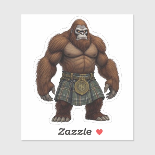 Pegatina Highland Bigfoot (Hoja)