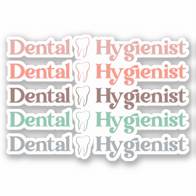Pegatina Higienista dental | RDH Dentist Dental gifts (Anverso)