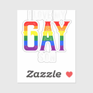 Pegatina Hijo gay amante del amor LGBT - vestido del orgull