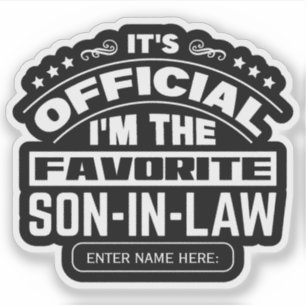 Pegatina Hijo político favorito personalizado Oficial Diver