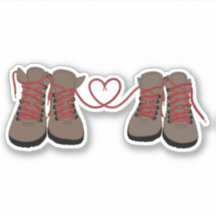 Hiking Boots Hearts Love