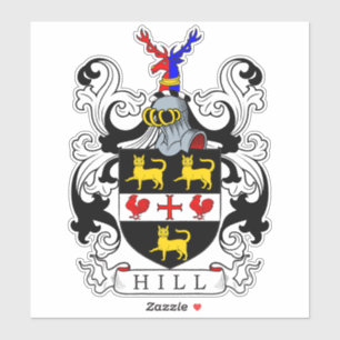 Pegatina Hill Family Crest