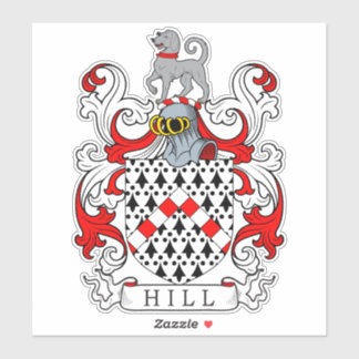 Pegatina Hill Family Crest