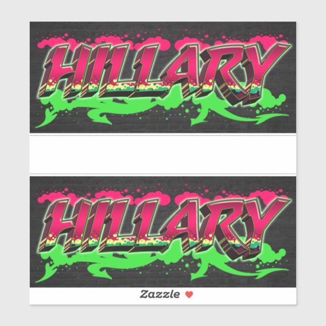 Pegatina Hillary Vorname Name Graffiti Aufkleber Sticker (Hoja)