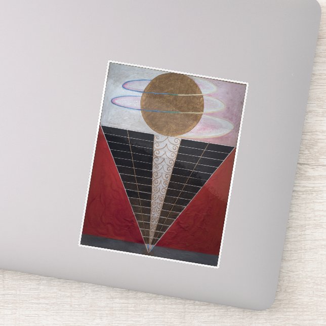 Pegatina Hilma Af Klint, Altarpiece Nº 2, Resumen de Arte (Detalle)