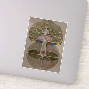 Pegatina Hilma Af Klint, Árbol del Conocimiento No1 Arte Re