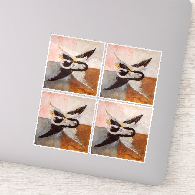 Pegatina Hilma Af Klint, El Cisne No. 24, Arte Resumen (Detalle)