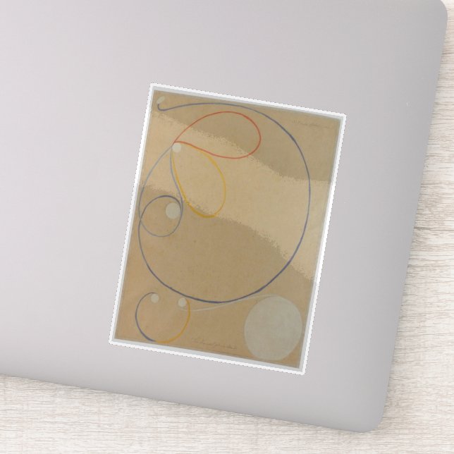 Pegatina Hilma Af Klint, Estrella De Siete Puntos No7, Resu (Detalle)